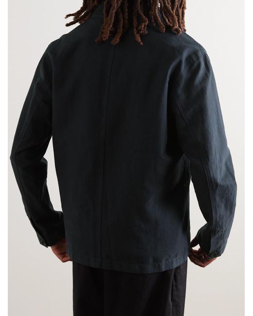 Norse Projects Tyge Hemdjacke aus einer Baumwoll-Leinenmischung in Blue für Herren