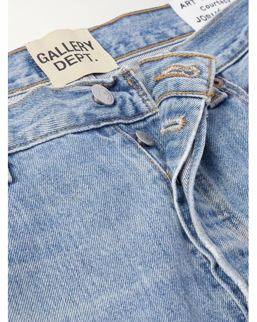 GALLERY DEPT. Blue Straight-Leg Distressed Jeans for men
