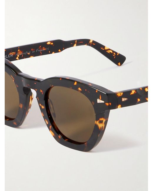 Ahlem Multicolor Montorgueil Round-frame Tortoiseshell Acetate Sunglasses for men