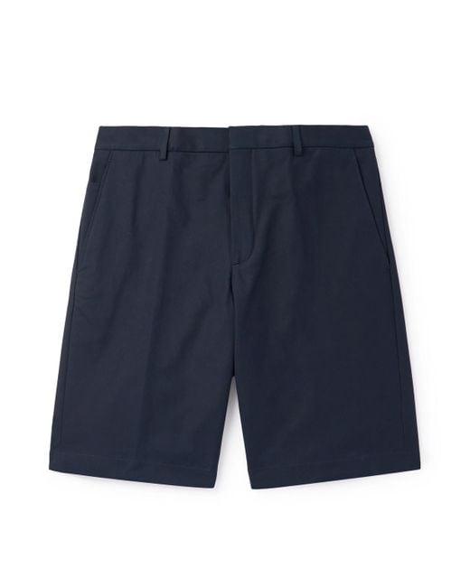 Loro Piana Blue Jarno Straight-leg Stretch-cotton Bermuda Shorts for men