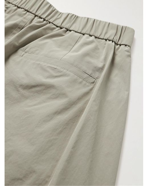 Amomento White Wide-leg Pleated Shell Trousers for men