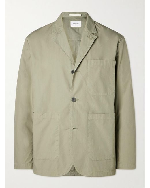 Norse Projects Green Nilas Cotton Overshirt for men
