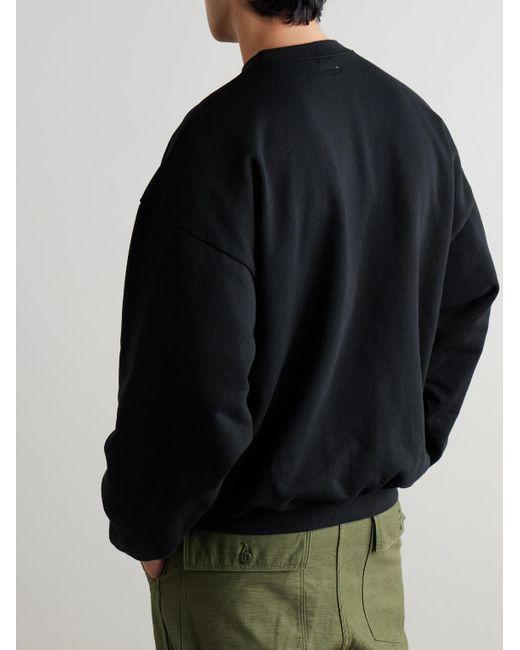 Kapital Black Printed Cotton-Jersey Sweatshirt for men