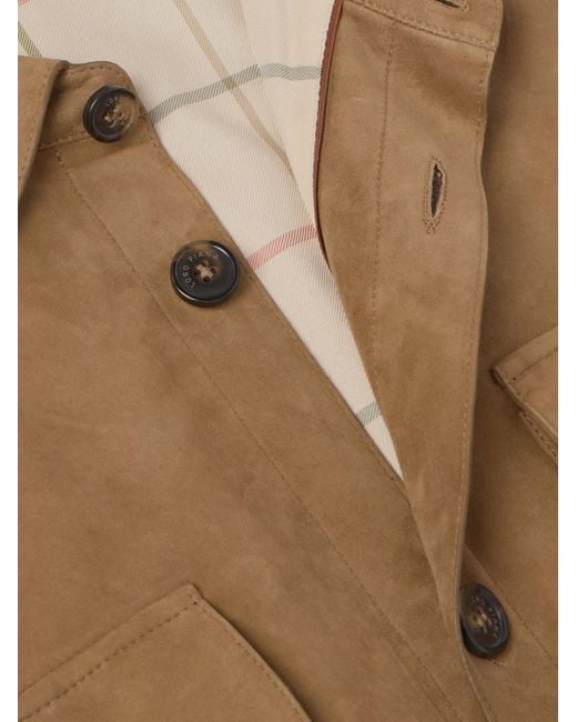 Loro Piana Brown Suede Overshirt for men