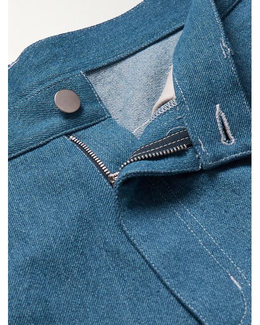 Randy's Garments Blue Straight-Leg Denim Cargo Shorts for men
