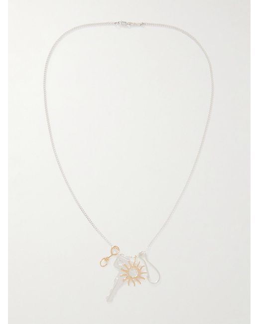 Pearls Before Swine White And Pendant Necklace for men