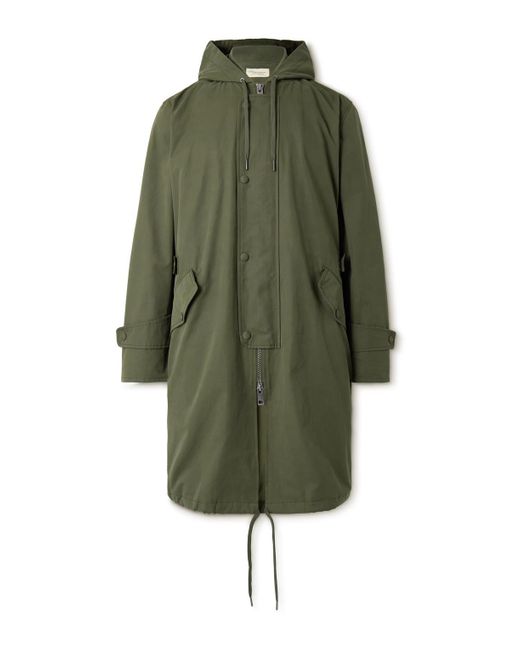 Officine Generale Green Bradley Shell Hooded Parka for men