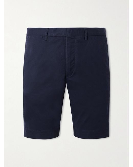 Polo Ralph Lauren Blue Straight-Leg Stretch Cotton-Twill Shorts for men