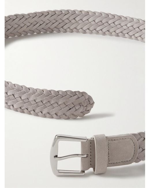 Loro Piana Multicolor 4Cm Woven Suede Belt for men