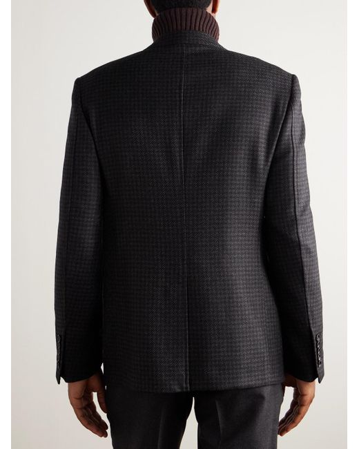 Tom Ford Black Houndstooth Wool Blazer for men