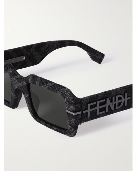 Fendi Graphy Sonnenbrille mit D-Rahmen aus Azetat in Black für Herren