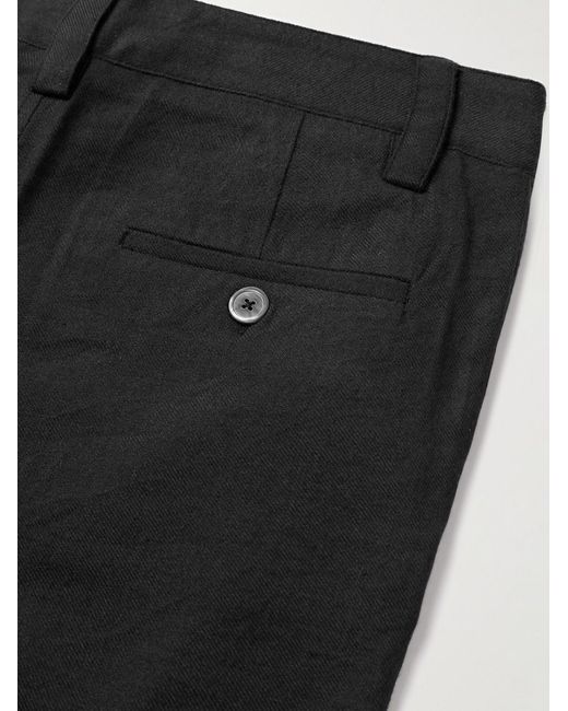 The Elder Statesman Black Norm Straight-Leg Wool And Cashmere-Blend Twill Trousers for men