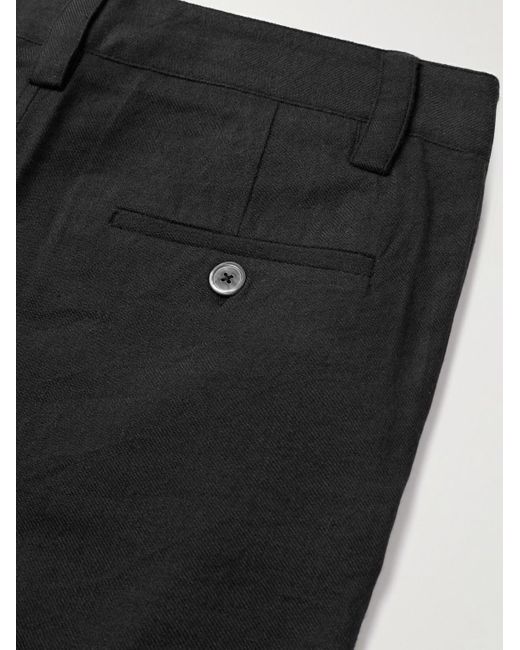 The Elder Statesman Black Norm Straight-Leg Wool And Cashmere-Blend Twill Trousers for men