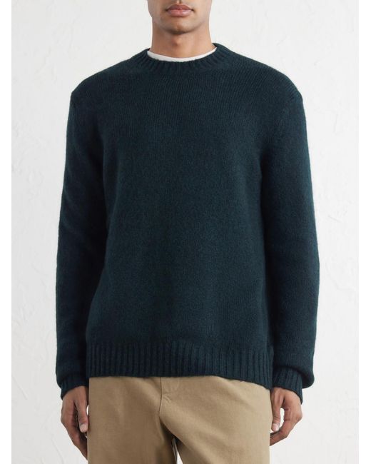 NN07 Blue Lee 6598 Merino Wool-Blend Sweater for men