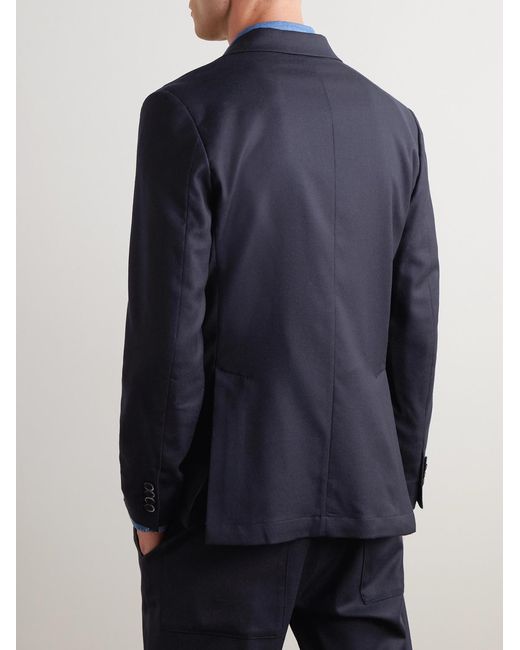Barena Blue Borgo Virgin Wool-Blend Suit Jacket for men