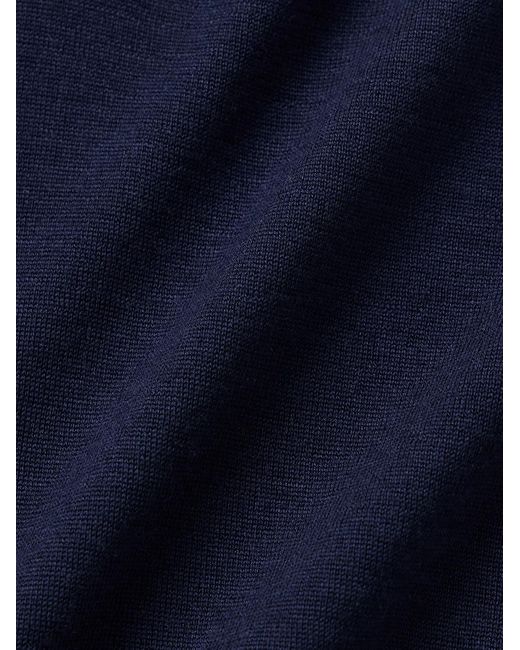 Polo slim-fit in cashmere pettinato Duke di James Purdey & Sons in Blue da Uomo