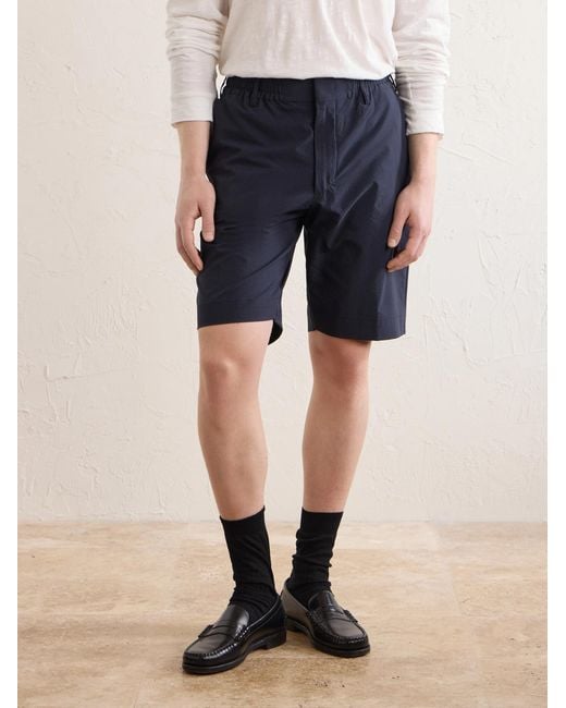 NN07 Blue Billie Straight-Leg Striped Seersucker Shorts for men