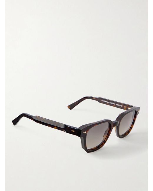 Ahlem Brown Saint Georges D-Frame Tortoiseshell Acetate Sunglasses for men