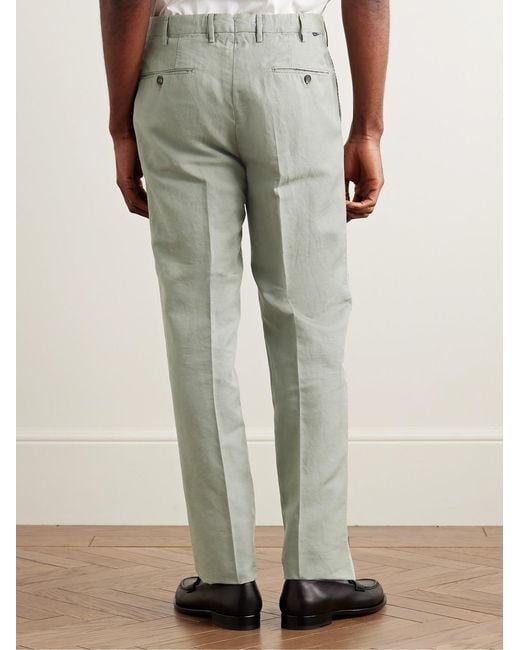 Slowear Green Venezia 1951 Slim-Fit Garment-Dyed Chinolino Trousers for men