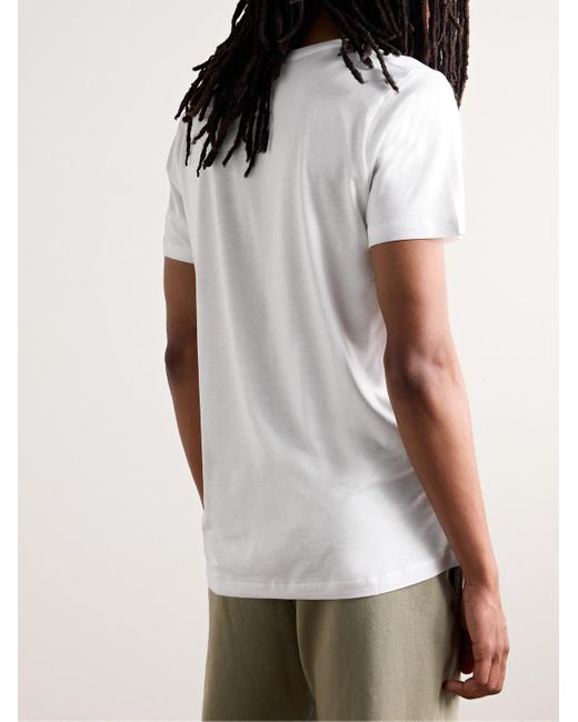 CDLP White Lyocell And Cotton-blend Jersey T-shirt for men