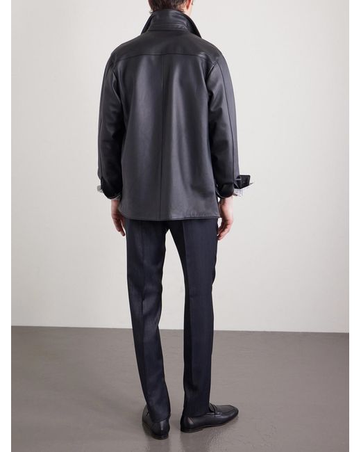 Lardini Blue Tapered Woven Suit Trousers for men