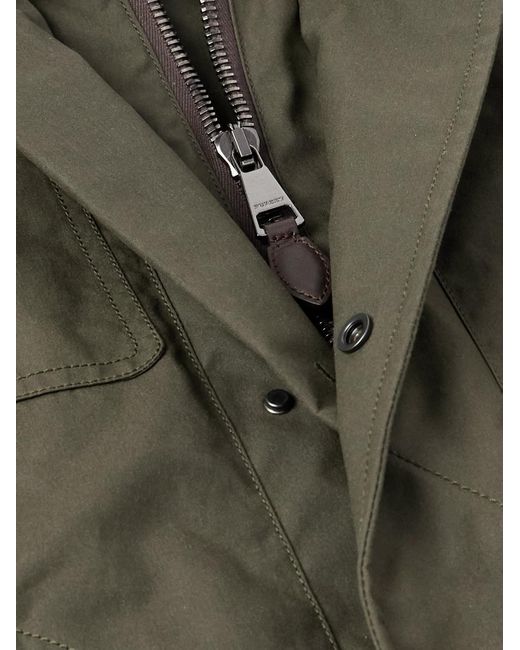 James Purdey & Sons Green Pembroke Corduory-Trimmed Cotton-Canvas Coat for men