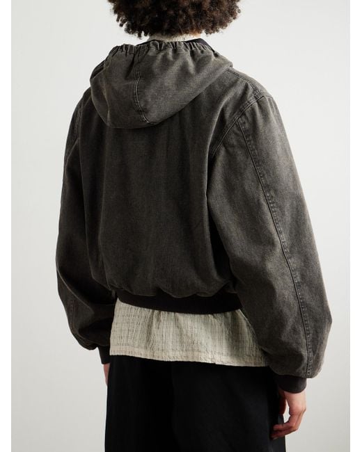 Our Legacy Black Bank Denim Hooded Jacket for men