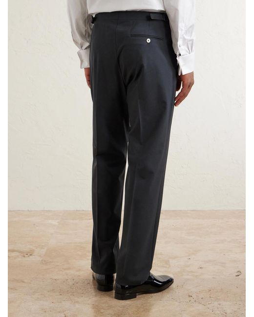 Favourbrook Blue Dalton Slim-fit Straight-leg Stretch-wool Tuxedo Trousers for men