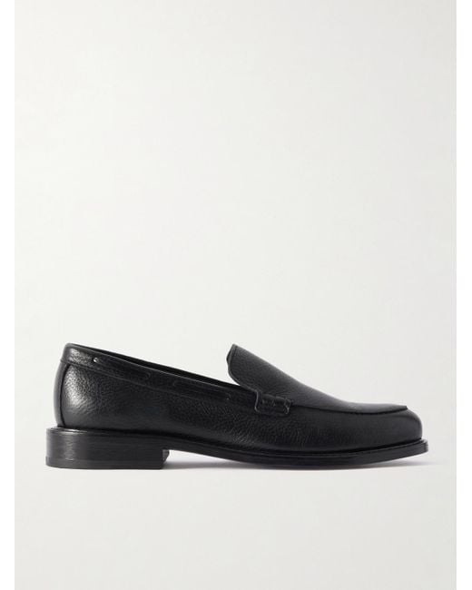 Mr P. Black Scott Full-grain Deerskin Loafers for men
