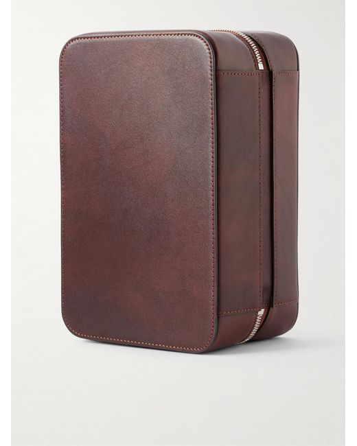 Brunello Cucinelli Purple Leather Sunglasses Case for men