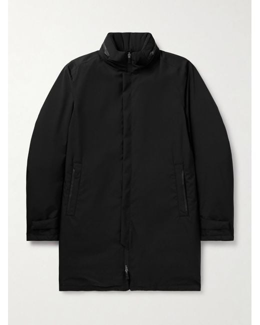 Herno Black Padded Shell Hooded Down Jacket for men