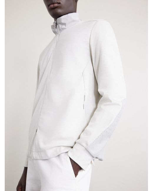Sease White Explorer Ripstop-trimmed Virgin Wool-blend Sweater for men