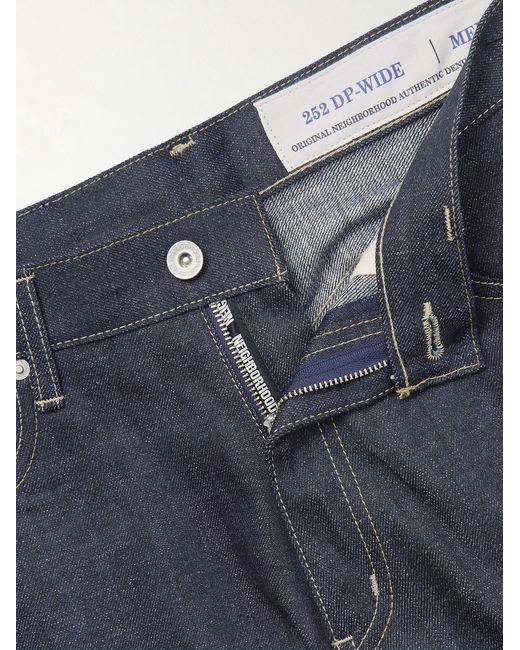 Neighborhood Blue Straight-Leg Selvedge Jeans for men