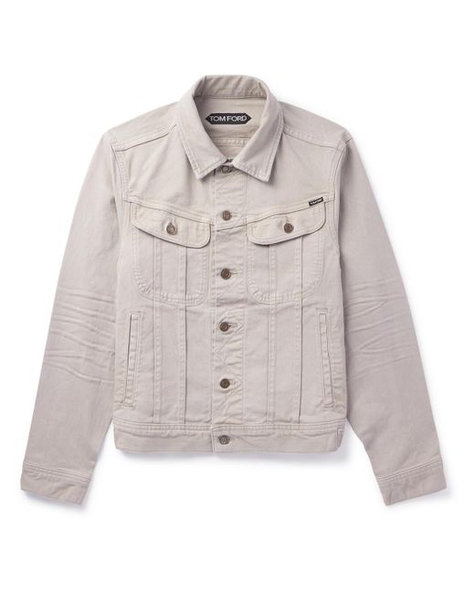 Tom Ford White Iconic Denim Jacket for men