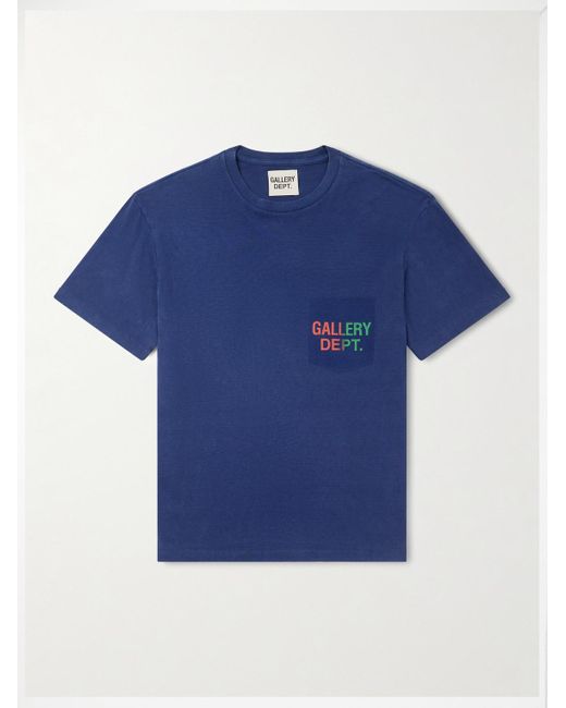GALLERY DEPT. Blue Boardwalk Logo-Print Cotton-Jersey T-Shirt for men