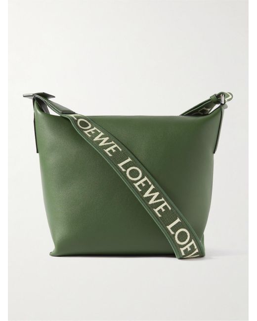Loewe Green Small Cubi Leather Messenger Bag for men
