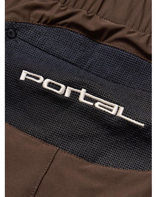 Portal Brown Marka Liner Mesh-trimmed Recycled-shell Running Shorts for men