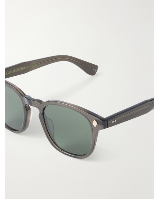 Garrett Leight Black Ace D-Frame Acetate Sunglasses for men