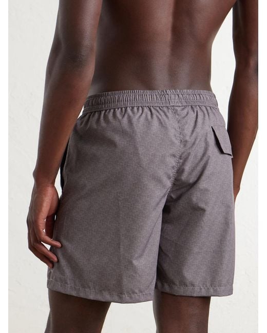 Eleventy Gray Straight-Leg Mid-Length Swim Shorts for men
