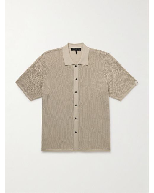 Rag & Bone Payton Hemd aus Baumwoll-Piqué in Natural für Herren
