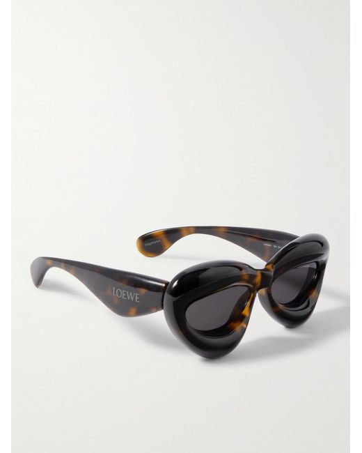 Loewe Black Injected Round-frame Tortoiseshell Acetate Sunglasses for men