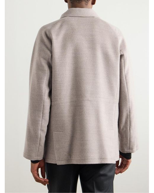Saman Amel Natural Brushed-Wool Jacket for men