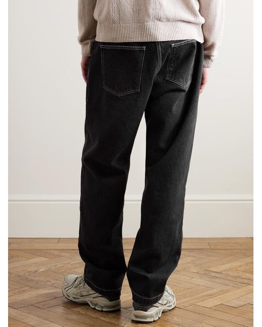 mfpen Regular gerade geschnittene Jeans aus Bio-Denim in Black für Herren