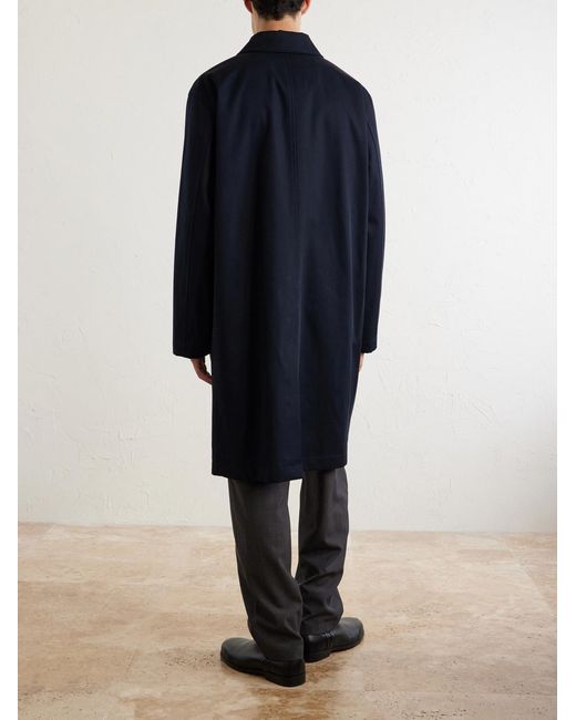 A.P.C. Blue Mac Duras Cotton Mac Coat for men