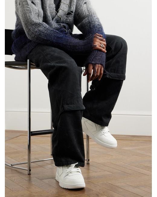 Off-White c/o Virgil Abloh Out of Office Sneakers aus Leder in Natural für Herren