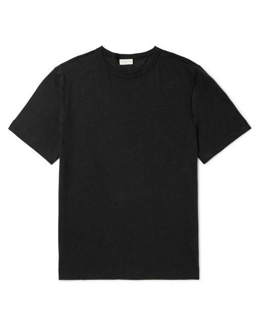 Dries Van Noten Black Cotton-jersey T-shirt for men
