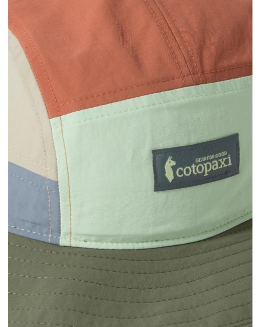 COTOPAXI Green Appliquéd Panelled Recycled-shell Bucket Hat