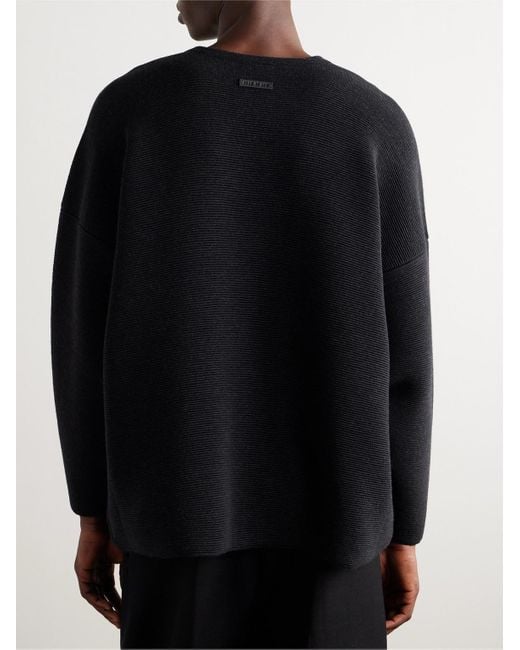 Fear Of God Black Ottoman Ribbed Wool Sweater for men