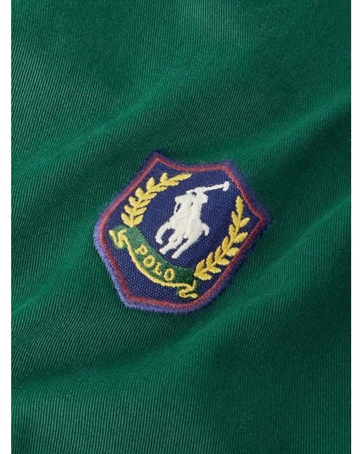 Polo Ralph Lauren Bomberjacke aus Baumwoll-Twill mit Logoapplikation in Green für Herren