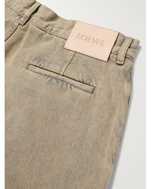 Loewe Natural Straight-Leg Pleated Jeans for men